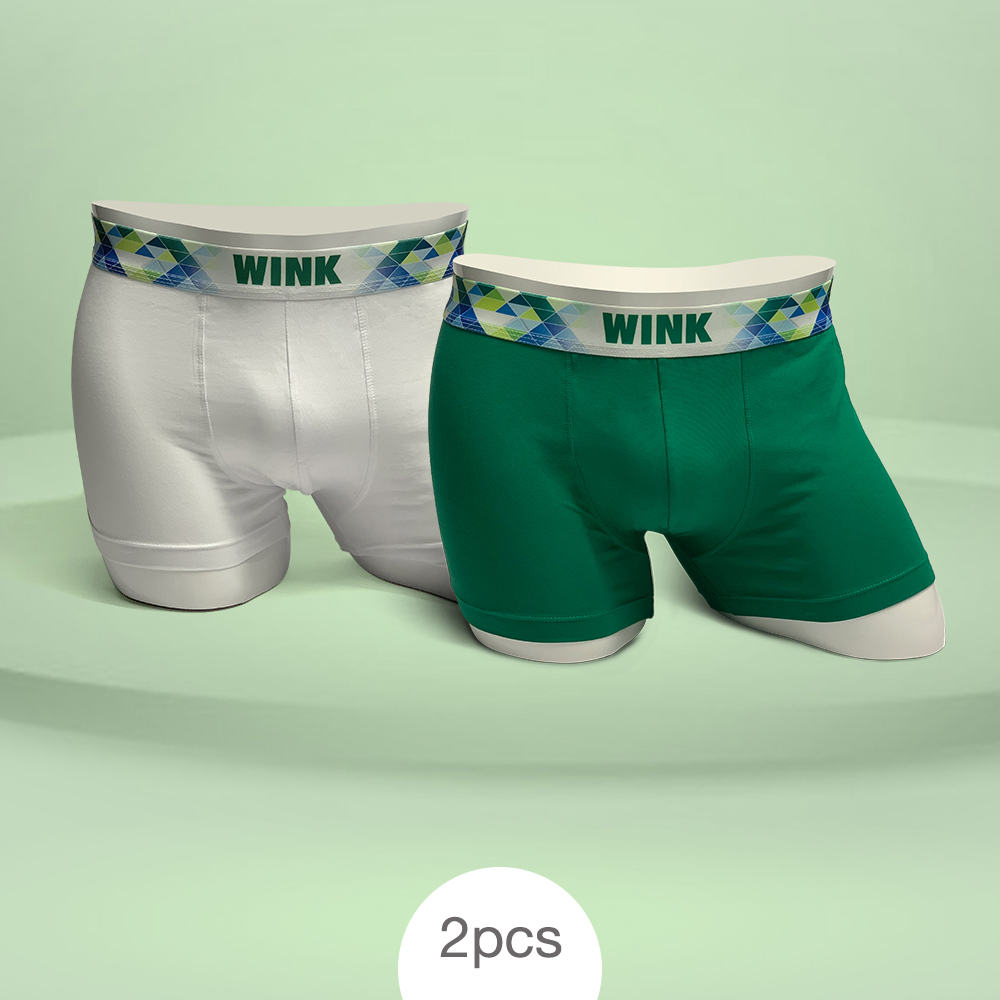 BOXER PACK-WHITE SPACE PRISM + SEA GREEN PRISM